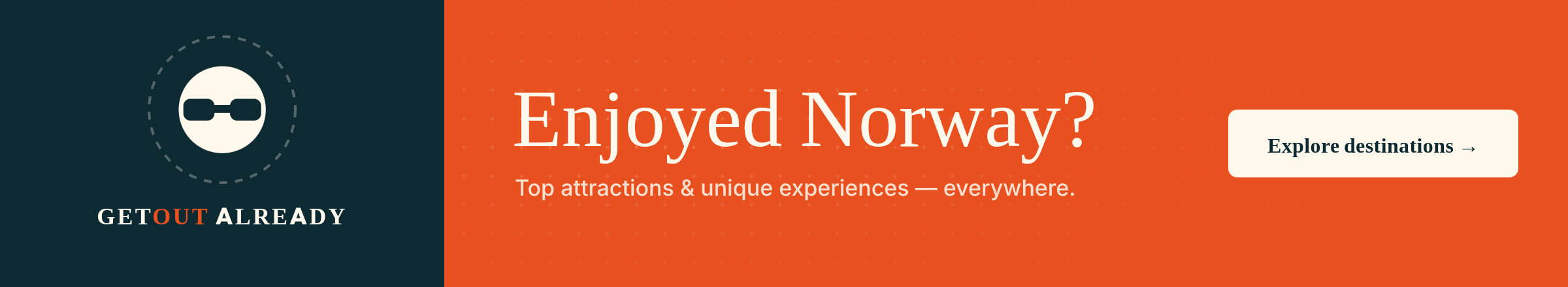 Get Out Already — Enjoyed Norway? Explore destinations