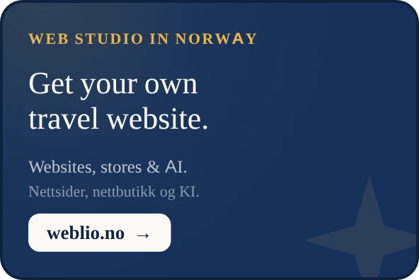 Weblio - web studio in Norway. Get your own travel website. weblio.no